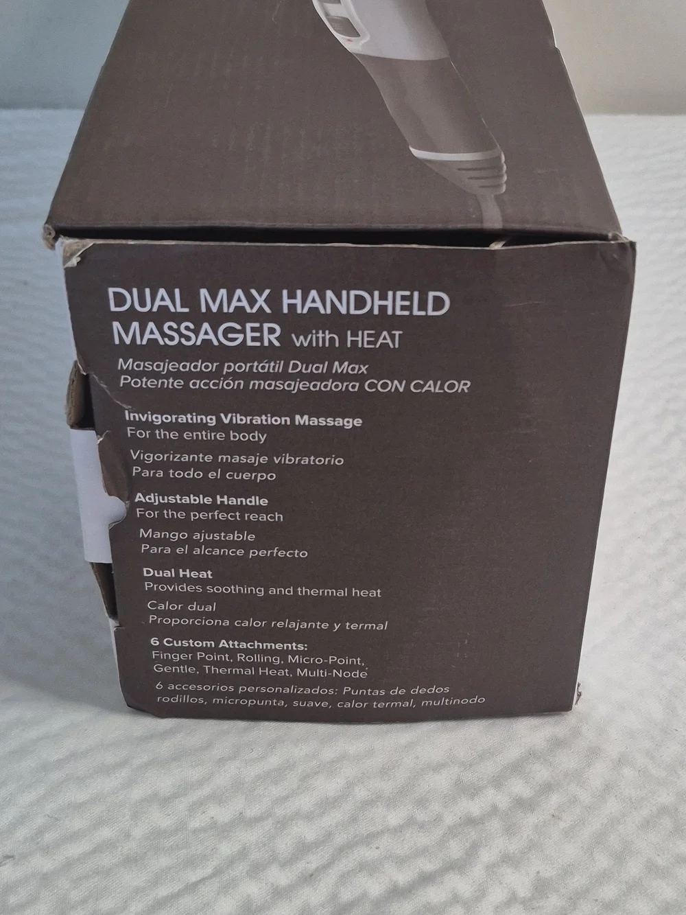 HoMedics Dual Max Handheld Massager in Gray and Red